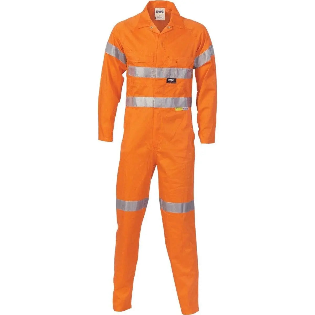 DNC WORKWEAR Hi-Vis Cotton Coverall with 3M Reflective Tape 3854 Metro Workwear.